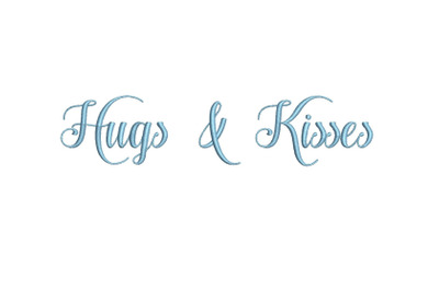 Hugs and Kisses 15 sizes embroidery font (MHA)
