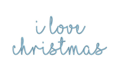 I Love Christmas 15 sizes embroidery font (MHA)