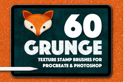 60 Grunge Stamps for Procreate | Photoshop