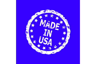 White rubber stamp made in usa