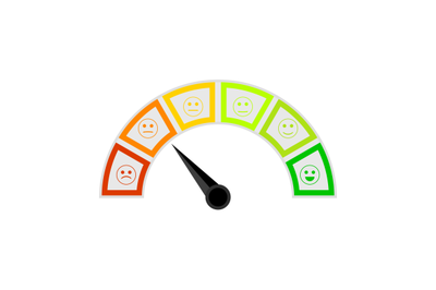 Credit score meter, indicate solvency client bank