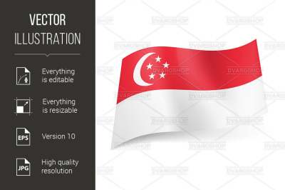 State flag of Singapore.