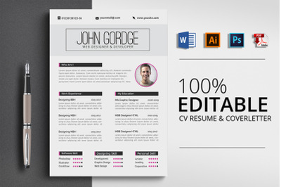 CV Resume Word Template