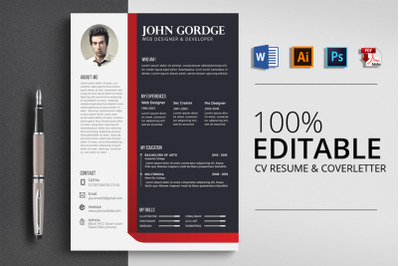 CV Resume Word Template