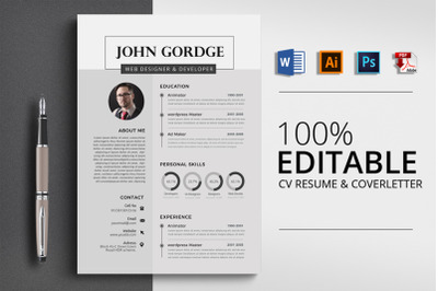 CV Resume Word Template