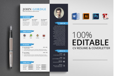 Professional CV Resume Word Template