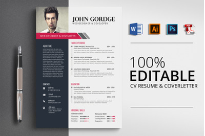 CV Resume Word Template