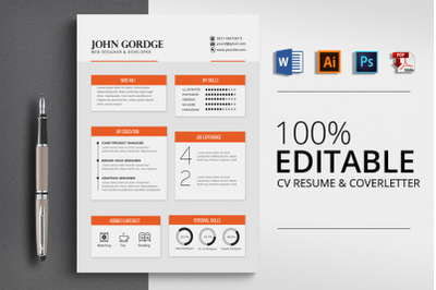 CV Resume Word Template