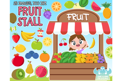 Fruit Stall Clipart - Lime and Kiwi Designs