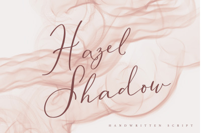 Hazel Shadow, beautiful calligraphy font