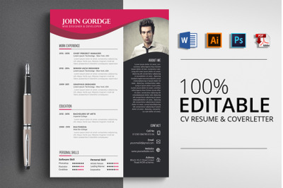 CV Resume Word Template