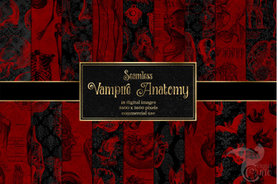 Vampire Anatomy Digital Paper