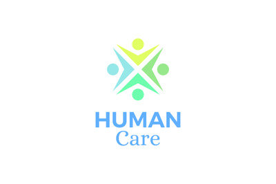 Human care logo vector