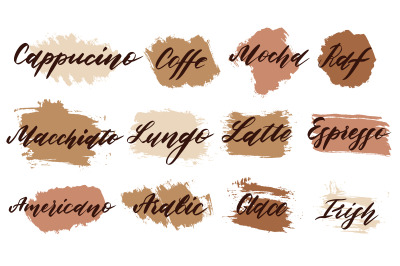 Name types of coffee