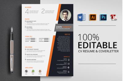 CV Resume &amp; Coverletter Word Template