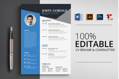 CV Resume Word Template