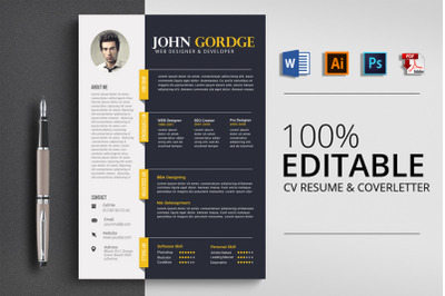 CV Resume Word Template