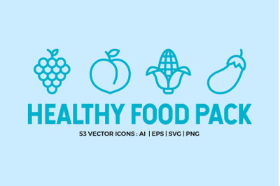 Healthy Food Line Icons
