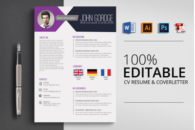 CV Resume Word Template