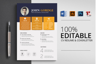 CV Resume Word Template