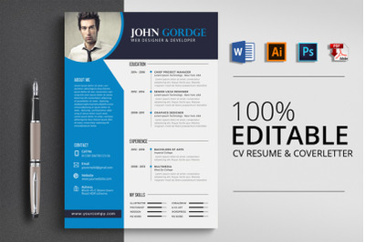 Creative CV Resume Word Template