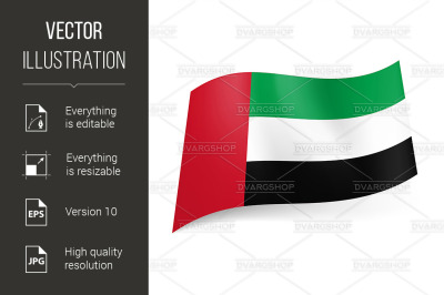 State flag of United Arab Emirates.