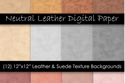 Leather/Suede Textures - Neutral Leather Digital Paper