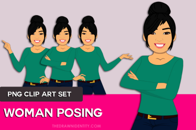 Asian Woman Clip Art Graphic Illustration