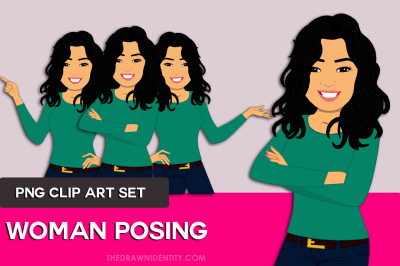 Asian Woman Clip Art Graphic Illustration