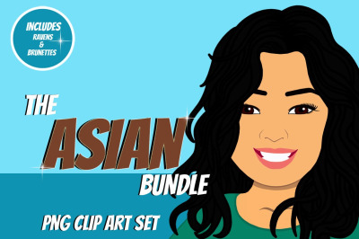 Asian Woman Clip Art Bundle | Character | Avatar | Graphic