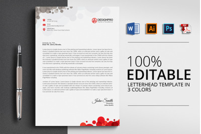 Professional Design Letterhead Word Template