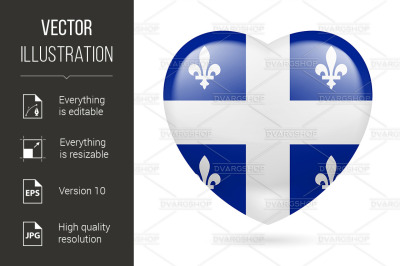 Heart icon of Quebec