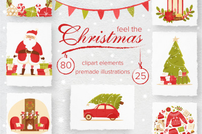 Feel the Christmas holiday clipart