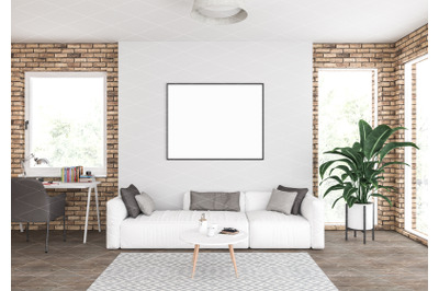 Interior scene - artwork background - frame mockup