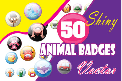 50x Vector Badges, Buttons or icons design!