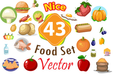43x Food High Quality vector collection!