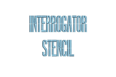 Interrogator Stencil 15 sizes embroidery font (RLA)