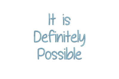 It Is Definitely Possible 15 sizes embroidery font (MHA)