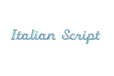 Italian Script 15  sizes embroidery font