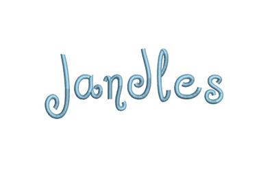 Jandles 15 sizes embroidery font (RLA)