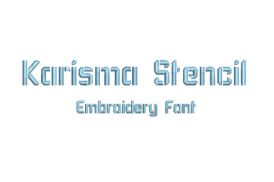 Karisma Stencil 15 sizes emboidery font