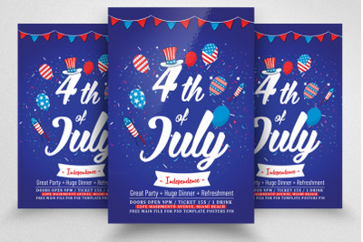 4th of July Flyer Template