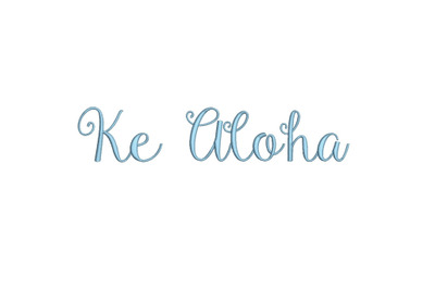 Ke Aloha 15 sizes embroidery font
