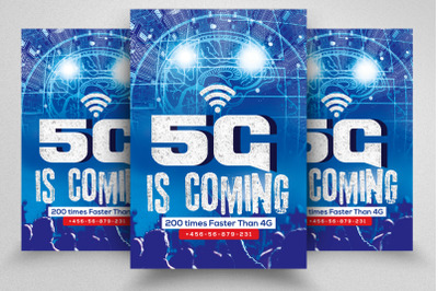 5g Is Coming Flyer Template