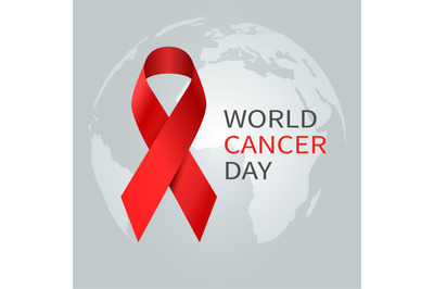 Cancer day concept. World awareness ribbon of cancer. Preventive healt