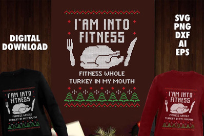 Fitness Whole Turkey In My Mouth Transparent SVG