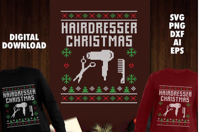 Hairdreser Christmas Transparent SVG