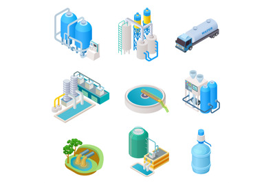 Water purification technology. Isometric treatment water industrial sy