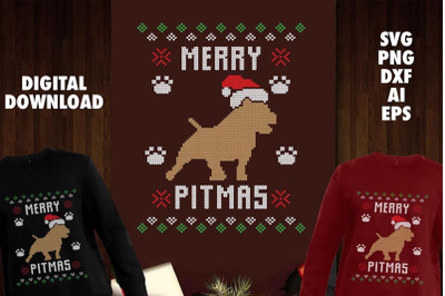 Merry Pitmas Transparent SVG