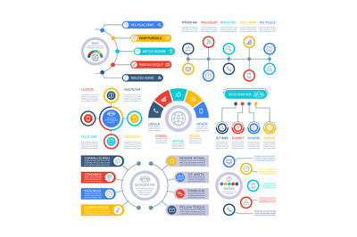 Infographic elements. Financial presentation infochart, marketing char